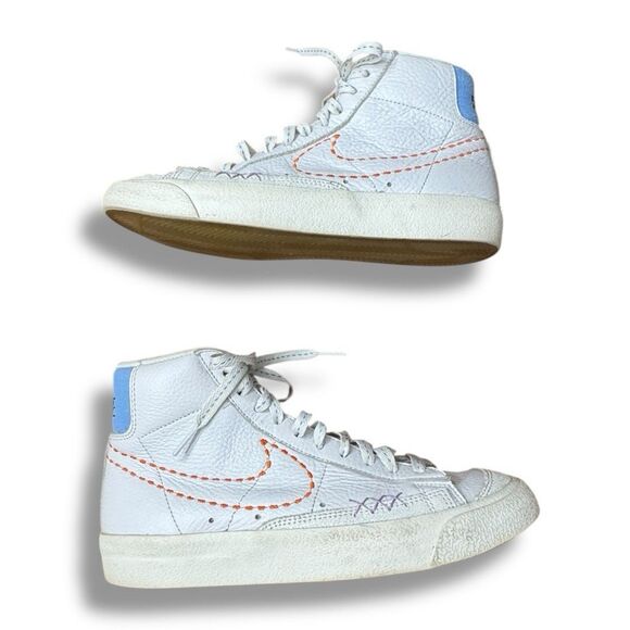 Nike Blazer Mid 77 White Orange Lilac Fashion Shoe DX2350-100 Women’s Size 7.5 - Picture 5 of 10